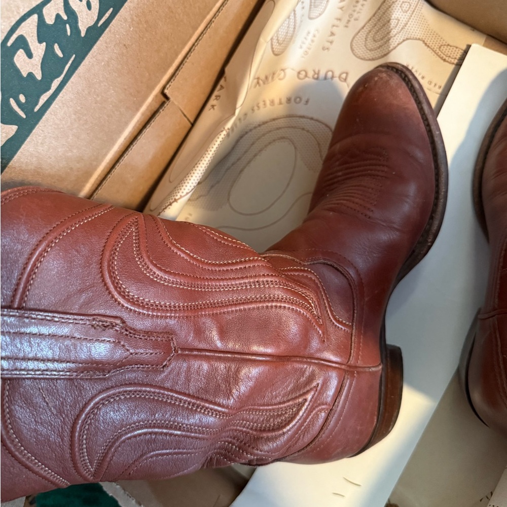 Tecovas The Cartwright Men’s Bourbon Calfskin Western Boots, Size 8.5D - Picture 7 of 9